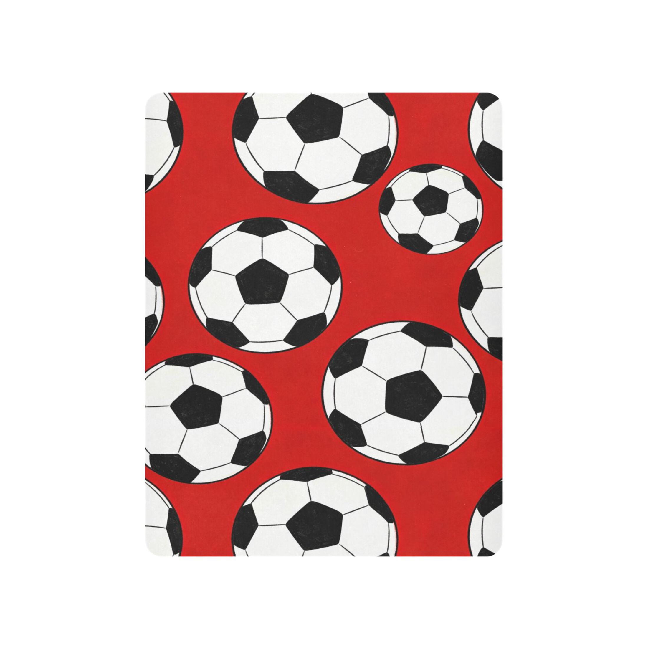Baby Essentials 52”x 28”- Standard Cotton-like Modal Elastic- Red Football Design Crib Sheets for Newborns and Toddlers