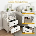 thumbnail image 4 of Superjoe Tall Nightstand Set of 1, Side Table with 2 Drawers and Open Shelf Top, Bedside Table with Solid Feet, Modern Night Stand End Table for Bedroom, Living Room, Home Office, White, 4 of 9