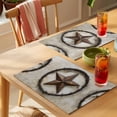 thumbnail image 4 of Independence Day Placemats Set of 12, Vintage Rustic Style Dark Brown Non-Slip Place Mats Washable Table Mats for Kitchen Dining Table Decorations Indoor/Outdoor, 4 of 9