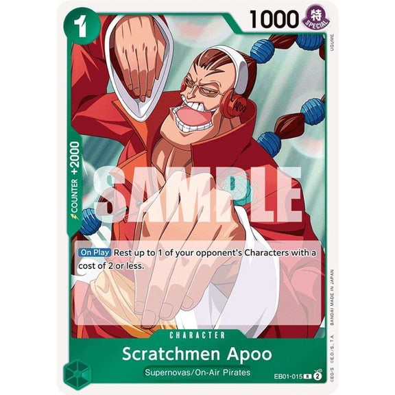 One Piece Memorial Collection Rare Scratchmen Apoo EB01-015