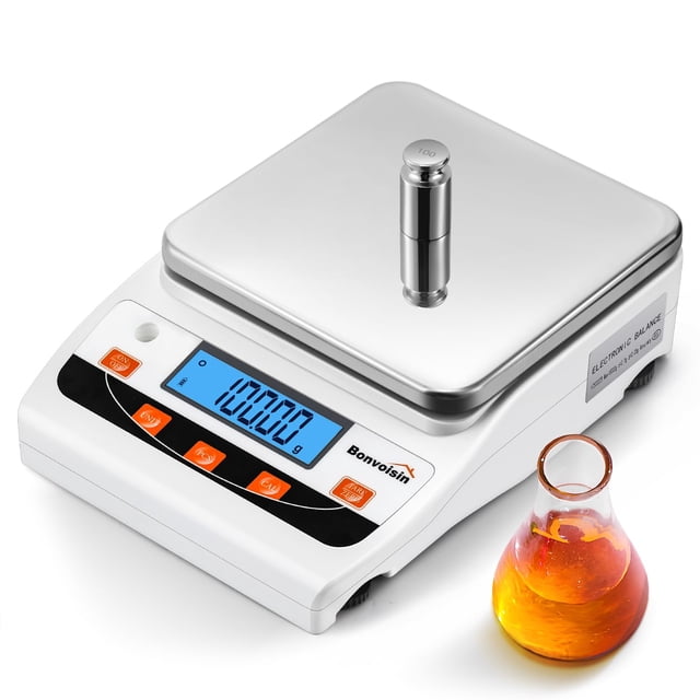 Báscula de laboratorio Bonvoisin 5000 g/0,01 g de alta precisión con USB
