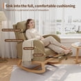thumbnail image 4 of Rocking Chair, Modern Glider Chair, Recliner Armchair with Wood Legs and Side Pocket, Nursery Rocking Accent Chair with High Back for Living Room Bedroom, 4 of 8