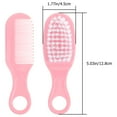 thumbnail image 2 of Miangastore 1 Set Baby Brush and Comb Newborn Infant Massage Hair Brush Comb Kit (Pink), 2 of 8