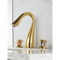 thumbnail image 6 of European-Style Copper Three-Hole Double Handle Bathroom Faucet Hot and Cold Washbasin Basin Split Faucet, 6 of 8