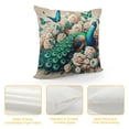 thumbnail image 4 of GOSMITH  Blue Peacock Throw Pillow Covers, Peacock Pillow Cover, Throw Peacock Print Pillowcases Decorative Outdoor Square Pillow Cases for Couch Sofa Patio Décor, 4 of 5