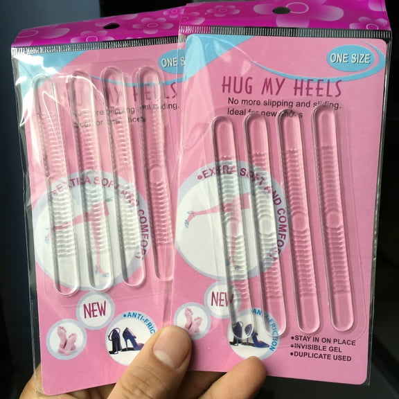 4PCS Silicone Sticky Heel Inserts Insoles Gel Pads Cushion Protector Feet Unisex