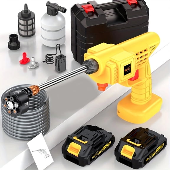 DGB Cordless High Pressure Washer, Portable Rechargeable Water Gun for Car Cleaning and Outdoor Maintenance