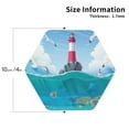 thumbnail image 3 of Balery 4 Pcs Lighthouse Sea Portleather Coasters Set, Drink Table Cup Coasters For Living Room Kitchen Coffee Decor, 3 of 9