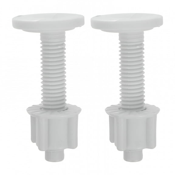 TALENO 8pcs Toilet Seat Screws Replacement Toilet Seat Bolts Plastic Bolts Universal White Plastic Toilet Seat Hinge Bolt Screw