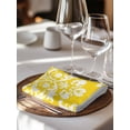 thumbnail image 6 of Baroque Yellow Cloth Napkins Set of 4 Reusable Dinner Napkins, Vintage Damask Classic Floral Cocktail Napkin Washable Table Napkins for Wedding/Holiday Party/Baby Shower 20"x20", 6 of 7