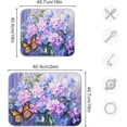 thumbnail image 3 of Butterfly Flowers Blooming Dish Drying Mat for Kitchen Counter, Ultra Absorbent Reversible Microfiber Dishes Drying Rack Pad Heat-resistant Mats 16x18in Home Decor, 3 of 7