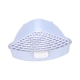 thumbnail image 4 of Caja de arena para conejos, caja de cama triangular con rejilla, caja de inodoro esquinera para conejos, bandeja para mascotas Azul, 4 of 9