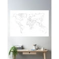 thumbnail image 2 of Minimalist World Map Black Outlines Poster Wall Art, Modern Wall Decor For Living Room Bedroom, 8x12 UNFRAMED, 2 of 3