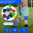 thumbnail image 3 of Banda de entrenamiento de protección de cuello de silicona, calcetines antideslizantes, mallas deportivas, funda de silicona, unisex, para entrenamiento, cubierta deportiva para pies, 3 of 5