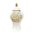 thumbnail image 3 of Abbracc Ceramic Vase Storage Jar with Lid Delicate Temple Jar Fine Workmanship Versatile Size S, 3 of 9