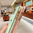 thumbnail image 5 of for iPhone 11 Case Plating Love Heart Phone Case TPU with Full Unique Full Camera Lens Protection Reinforced Corners Fun Cute Side Small Pattern Electroplate Case,Mint Green, 5 of 14