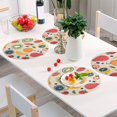 thumbnail image 6 of Ryvnso Strawberry Fruit Round Plate Mats Dining Table Placemat Set of 4 for Holiday Decoration, 6 of 7