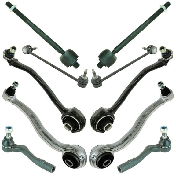 TRQ 10 pc Suspension Kit Set Control Arm Tie Rod Sway Bar End Link for MB C CLK PSA58749 Fits select: 2004-2007 MERCEDES-BENZ C, 2003-2009 MERCEDES-BENZ CLK