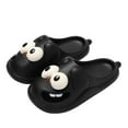 thumbnail image 6 of Ticikt Funny Big Eye Slippers Indoor Outdoor Platform Closed Toe Slides Sandals,Color:Black,Size:9-10, 6 of 6