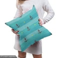 thumbnail image 4 of Ambesonne Aqua Fabric by the Yard Upholstery, Anchor Nautical Dotted, 3 Yards, Multicolor, 4 of 4