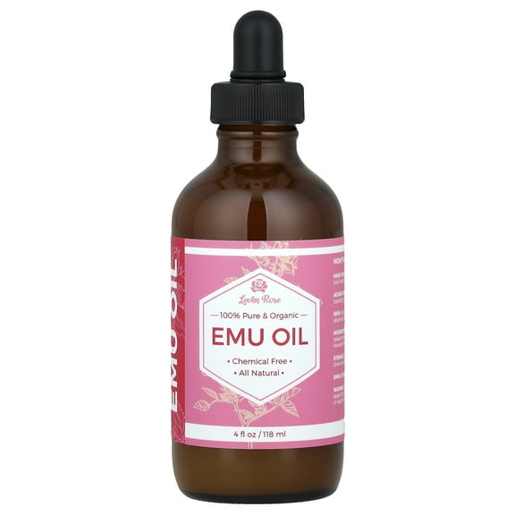 Leven Rose 100% Pure & Organic Emu Oil, 4 fl oz (118 ml)
