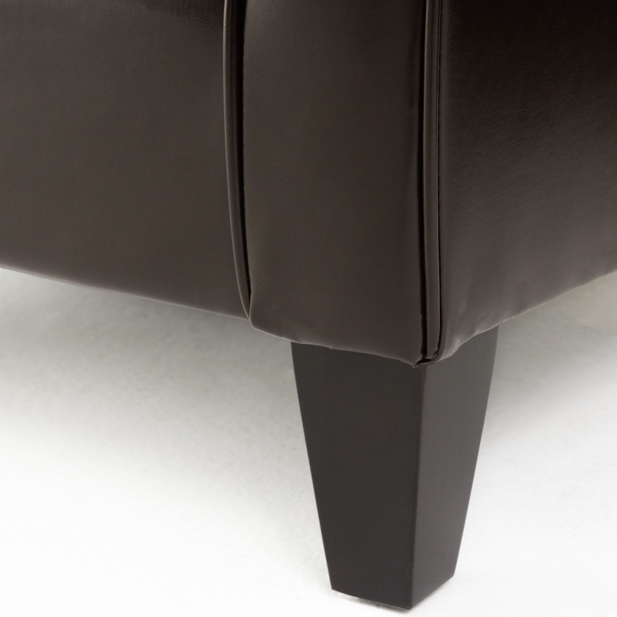 Noble House Liam Leather Brown Club Chair
