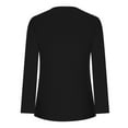 thumbnail image 3 of bnaln Womens Tops Fall Long Sleeve T Shirts V Neck Dressy Casual Pullover Henley Shirts Loose Fit Button Up Tunic Tops Blouses Pleated Tshirts Going Out Tops for Leggings, 3 of 4