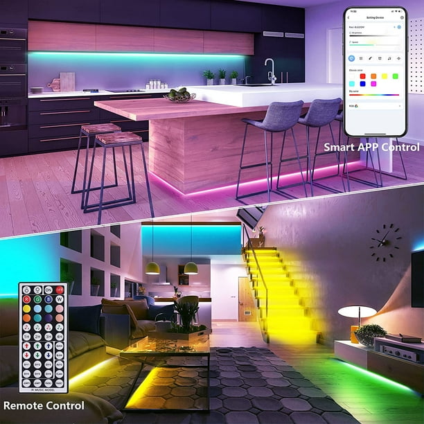 Gusodor Led Strip Lights 65.6 Feet Led Lights Music Sync Smart
