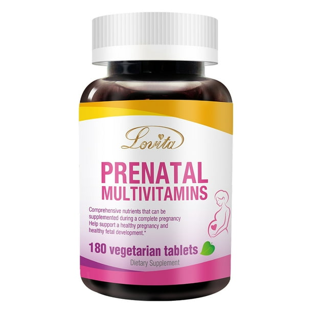 Lovita Prenatal Vitamin with Folic Acid 800mcg, Iron 27mg (Iron