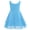 Sky Blue, variant on renvena Kids Princess Wedding Pageant Party Flower Girls Dress Knotted Waist Chiffon Ball Gown