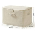 thumbnail image 2 of Cotton And Linen Storage Box Foldable Clothes Organizer Large Storage Bins, 2 of 2