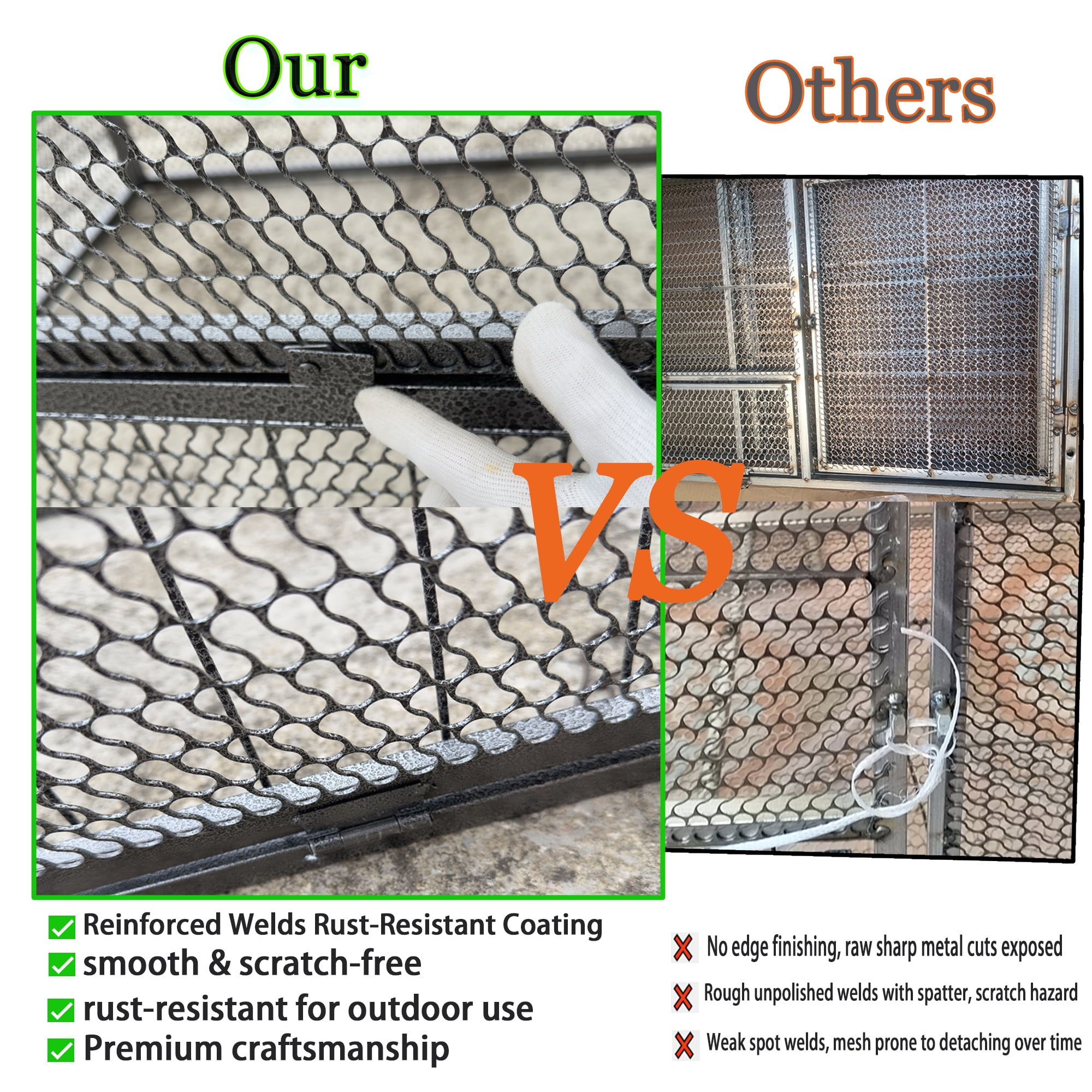 83"Thickened Chicken Coop Durable Pigeon Cage Outdoor Use Comfortable Poultry Cage For Home Breeding Easy-to-Install Design With Strong Load-Bearing Chicken Duck Goose Breeding