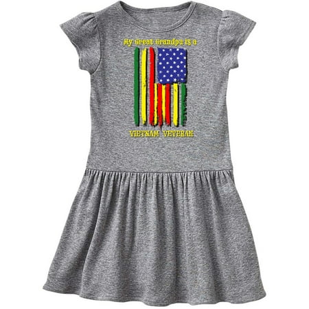 

Inktastic My Great Grandpa is a Vietnam Veteran Gift Toddler Girl Dress