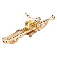 thumbnail image 3 of Broche Instrument Basson, Broche Instrument Basson Plaqué Or Design de Pointe, 3 of 11