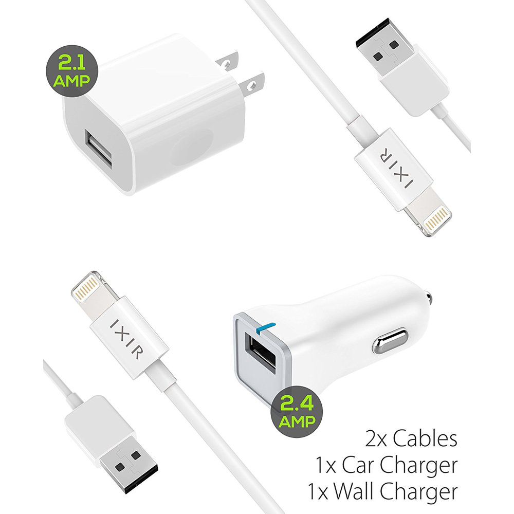 Ixir iPhone 8 Plus Charger Apple Lightning Cable Kit by Ixir {Wall