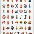 thumbnail image 4 of 35pcs-50pcs Cartoon Stickers Firefighter Stationery Sticker Safety Kids Stickers for Laptops Suitcase Fridge, 4 of 9