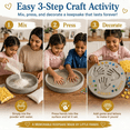 thumbnail image 4 of DIY Stepping Stone Kit for Kids - Personalized Handprint, Footprint & Pet Paw Keepsake Maker - All-in-One Cement Craft Mold Set with Gems for Garden Decor, Family Activities & Gifts, 4 of 12