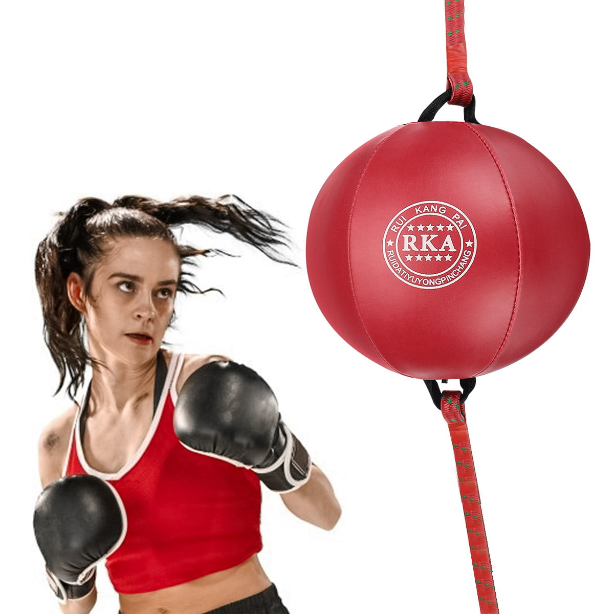 Amber Leather Speed Ball MMA Hanging Platform Boxing Swivel Stand Adjustable 