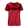 thumbnail image 5 of SKIYLEVZ T-shirts for Women Comfortable Basic Solid Shirts Womens Tops with Round Neck Everyday Essentials Summer Beach Fashion Plus Size Available, 5 of 7