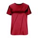 thumbnail image 5 of TaTaai Women's Lightweight Satin Blouse Round Neck Short Sleeve Business Casual Wear Sheen Fabric Office T-shirt Style Top Gift, 5 of 7