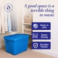 thumbnail image 6 of Homz 18 Gallon Storage Container, Blue Base and Lid, Set of 4, 6 of 11