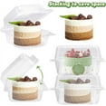 thumbnail image 5 of 50 PCS Clear Plastic Square Hinged Food Container,Plastic Take Out Containers,Disposable Clamshell Food Containers for Salads,Pasta,Dessert,Sandwiches(5.3x4.7x2.8 In), 5 of 7