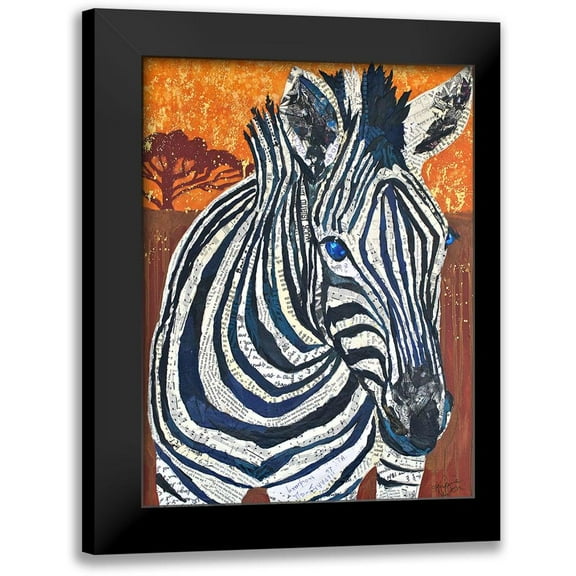 St. Hilaire, Elizabeth 12x14 Black Modern Framed Museum Art Print Titled - Africa on Collage II