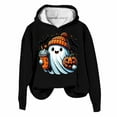 thumbnail image 2 of Boo Jee Hoodie 2025 Halloween Pumpkin Ghost Coffee Hoodies for Women Long Sleeve Graphic Sweatshirt Pullover Tops, 2 of 4