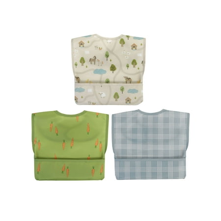 Neat Solutions 3 Pk Neutral Stay-Dry Infant Coverall Unisex Bibs