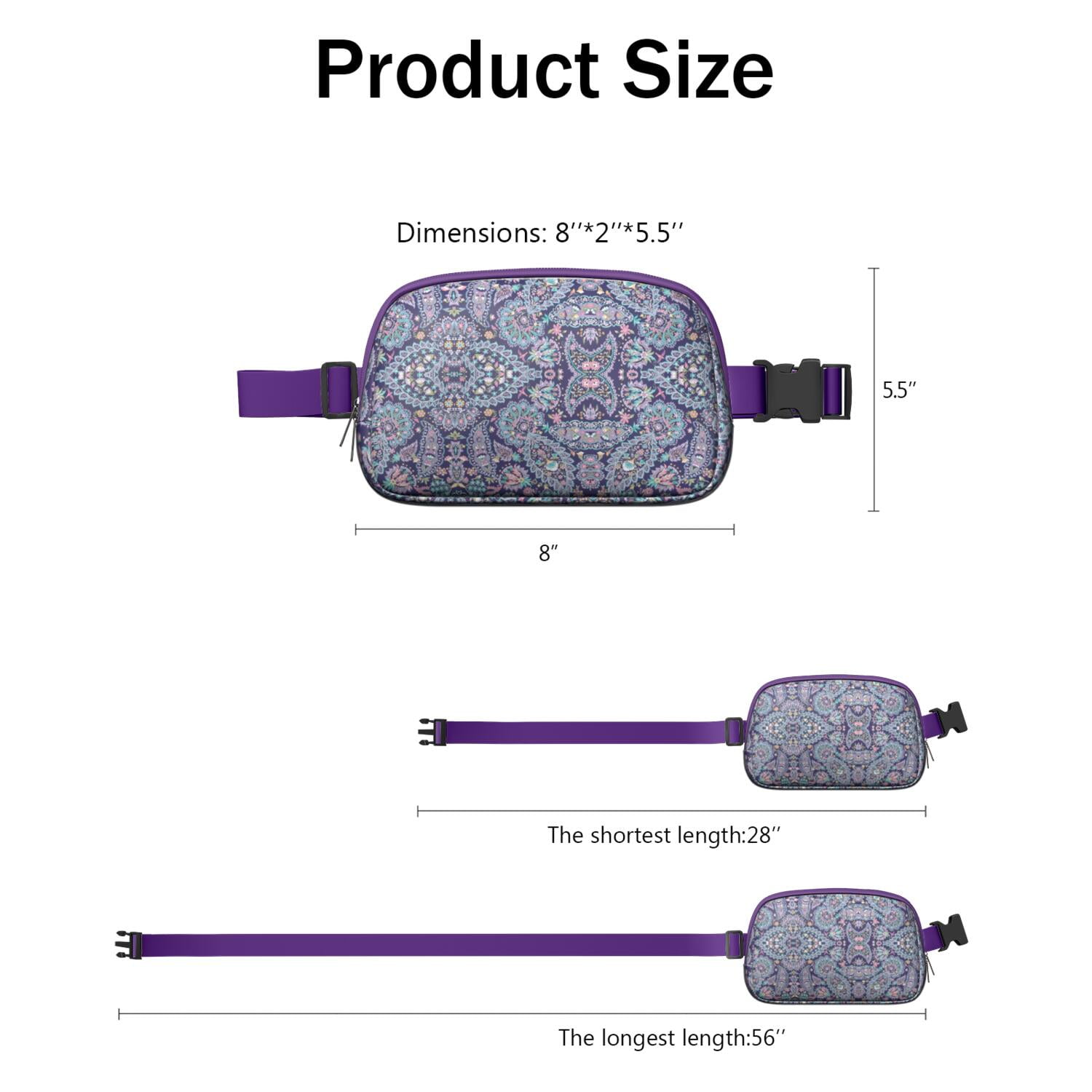 Nokogo Women's Fashionable Purple Running Belt