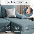 thumbnail image 6 of Walsunny U-Shaped Sectional Sofa Couch, 4 Seat U Shaped Oversized Clearance Sofa Set with Double Chaise for Living Room, Blue, 6 of 8