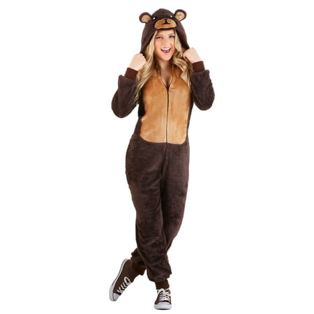 Brown Bear Adult Jumpsuit Costume