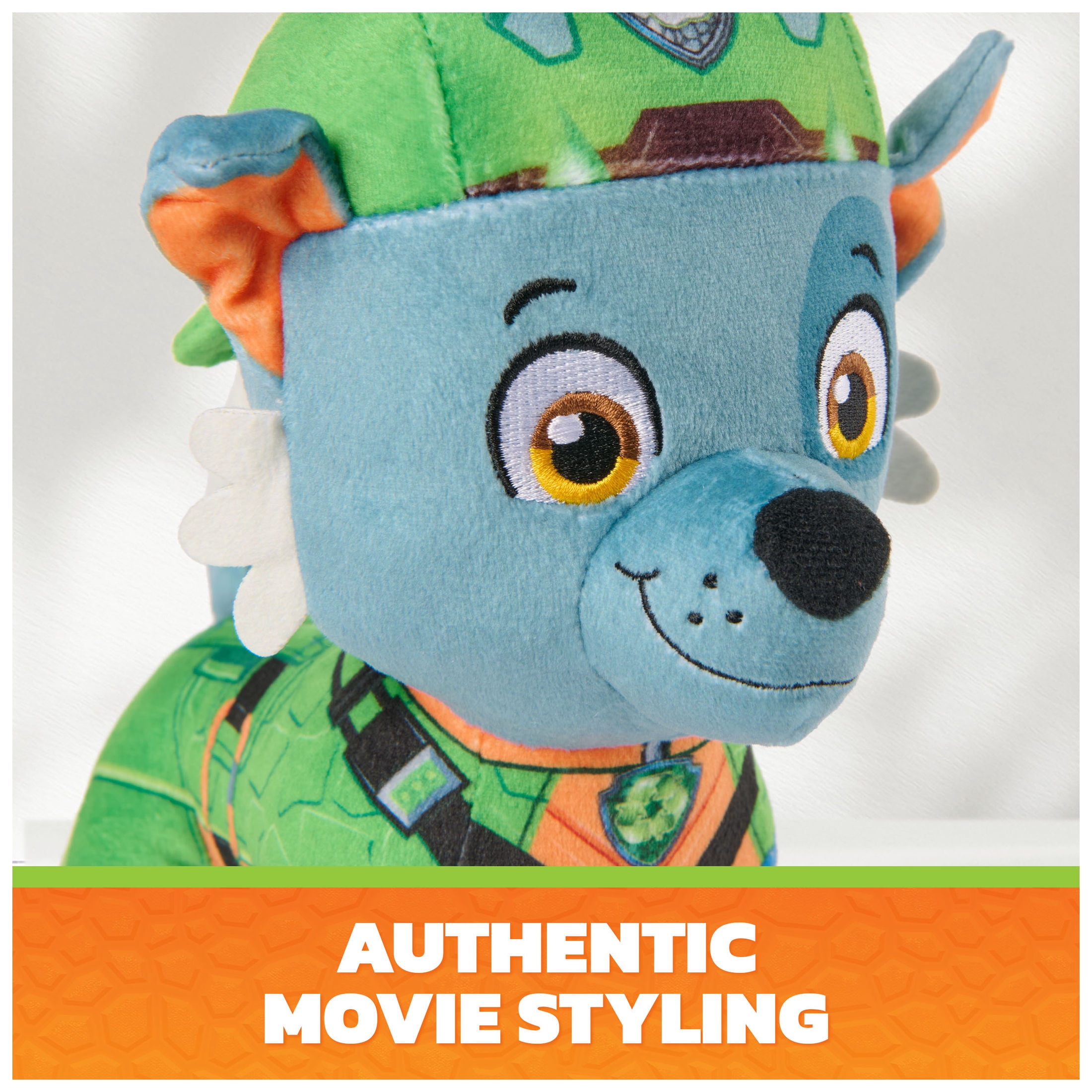 PAW Patrol The Dino Movie 8-Inch Rocky Plush Toy, for Ages 3 and up