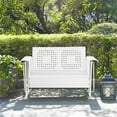 thumbnail image 4 of Crosley Furniture Bates Metal Gliding Patio Loveseat in White, 4 of 7